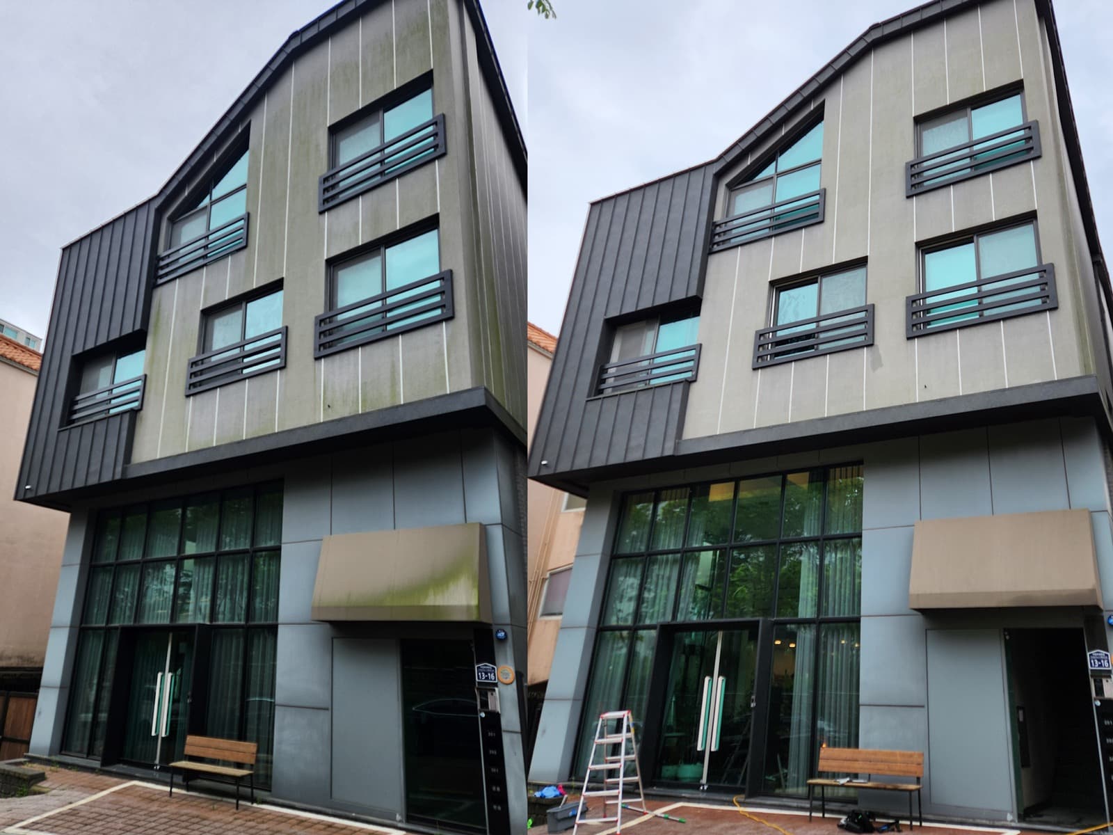 외벽청소 후 작업 사례 이미지