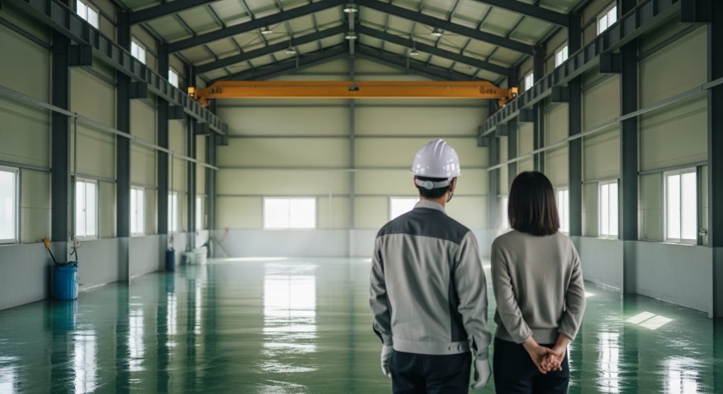 가동을 고려한 공장청소 현장 이미지