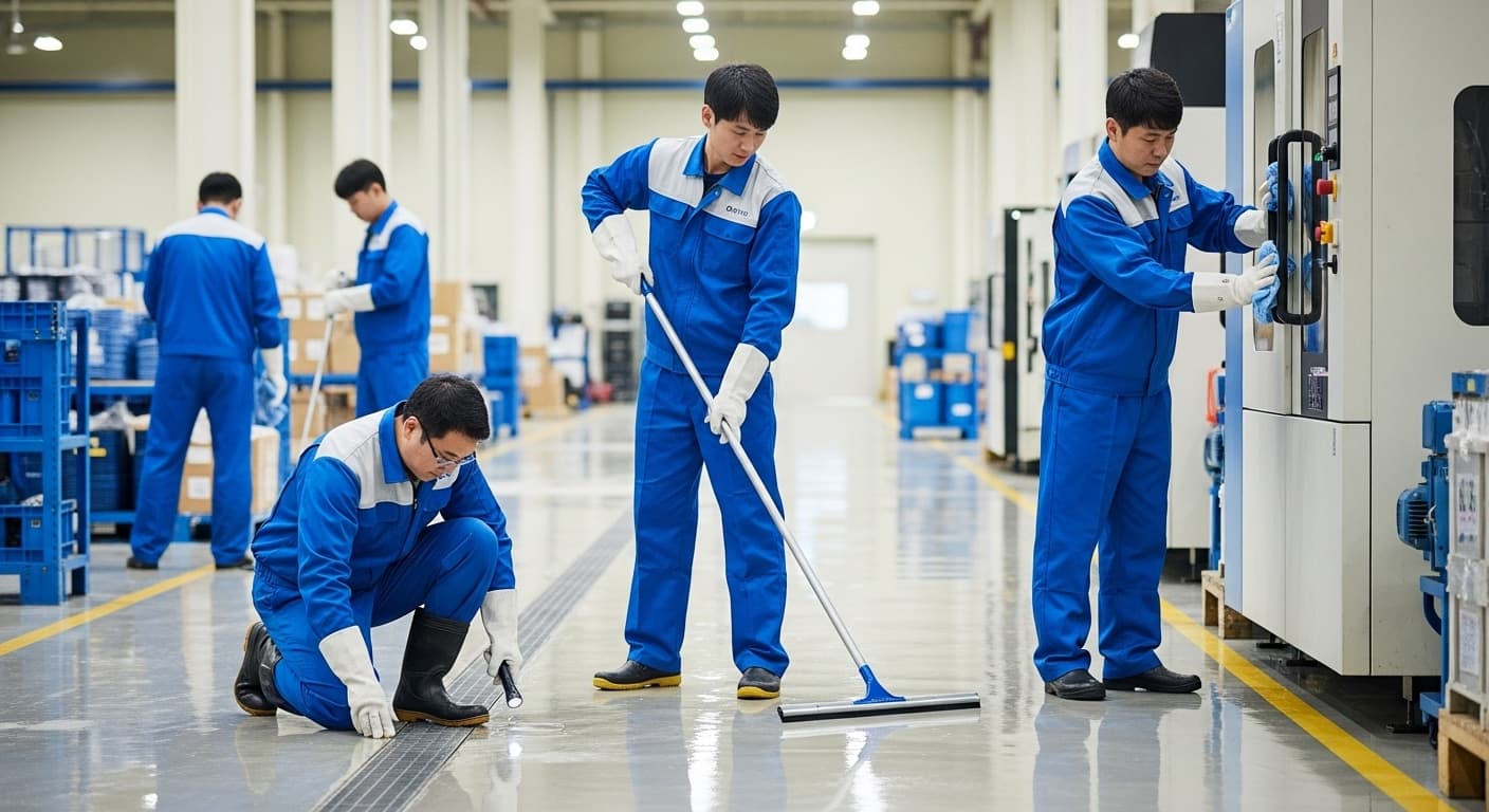 공장청소 작업 범위 예시 이미지