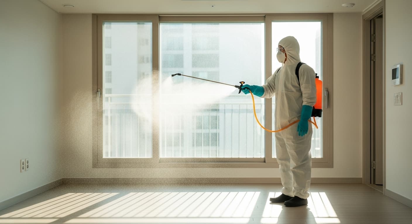 쓰레기집청소 살균 탈취 피톤치드 마감 작업 이미지