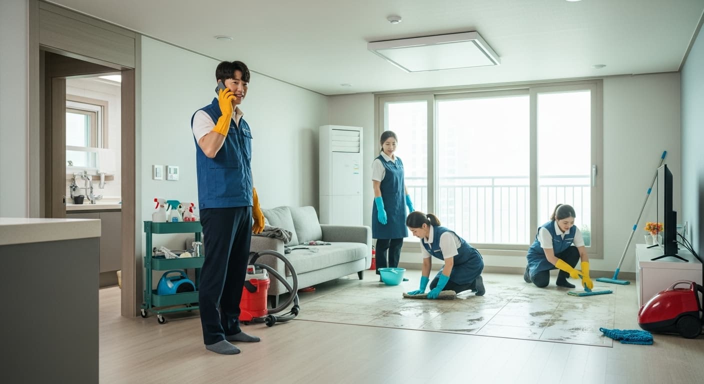 쓰레기집청소 작업 범위 이미지