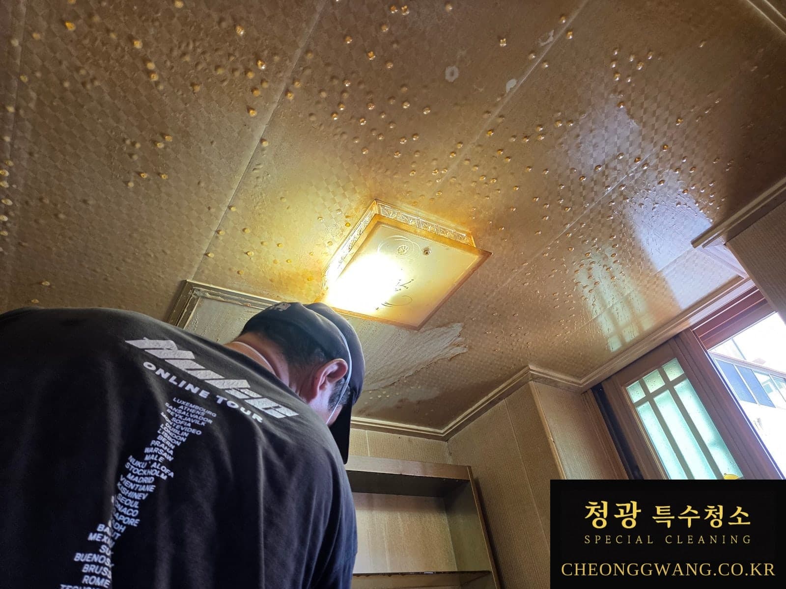부산 고독사청소 천장 마감재 제거 작업