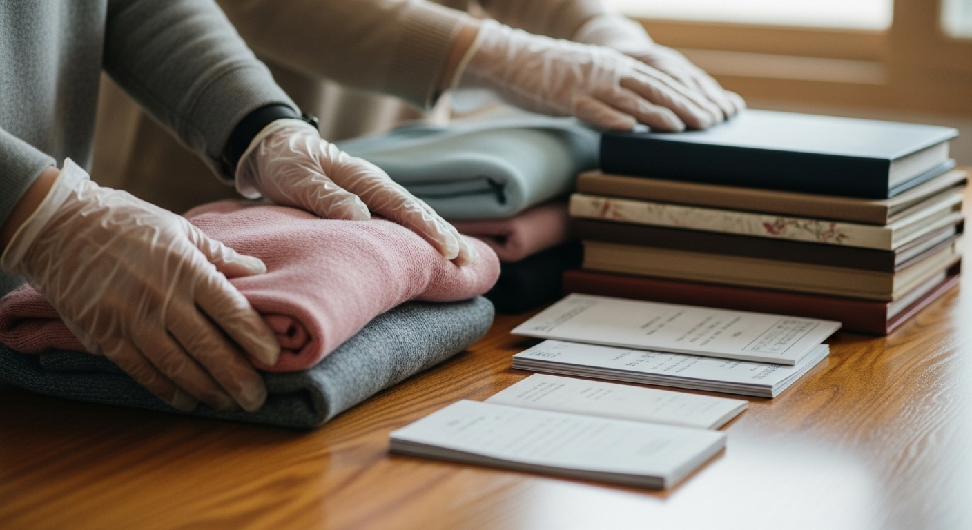 유품정리 분류 작업 이미지