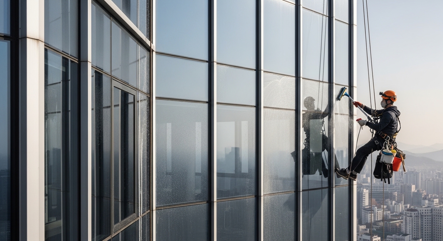 유리창청소 작업 사례 1